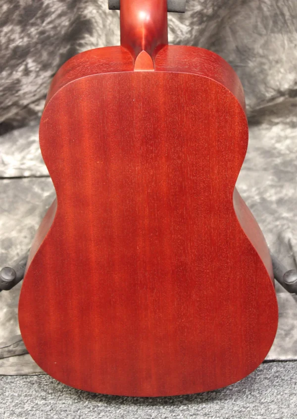 Luna Uke Vintage Mahogany Ukulele, Baritone - Red Satin