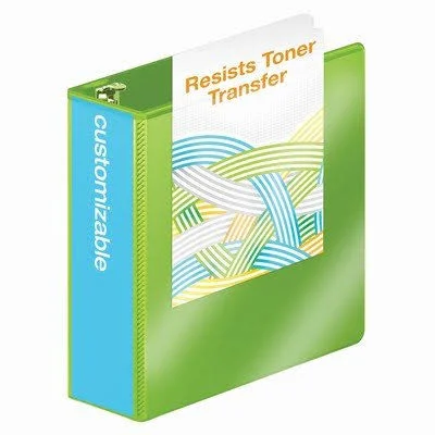 Acco W385-49-376PP 3 in. Heavy Duty D-Ring View Binder with Extra Durable Hinge - Chartreuse - Pack of 8