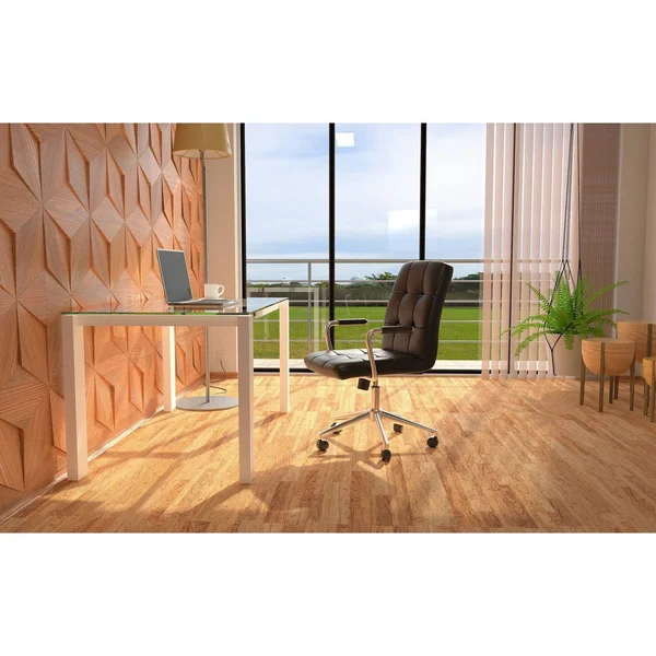 Boss B331-BK Modern Office Chair - chrome Arms, Black