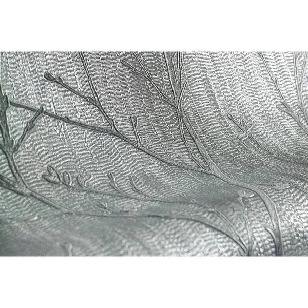 Graham & Brown Water Silk Sprig Silver Wallpaper