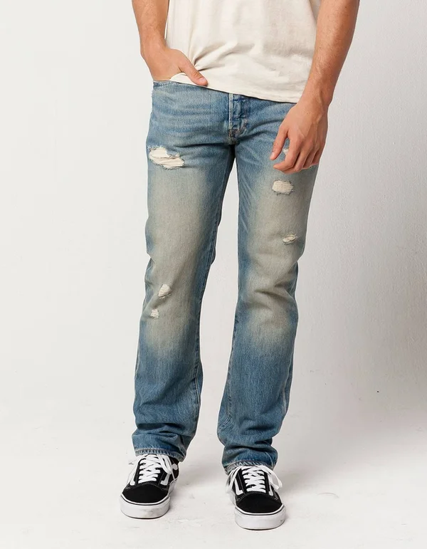 Levi's Men's 501 Original Fit Jeans - Torn Up - Waterless