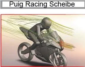 Puig 4623N Racing Windscreen - Black