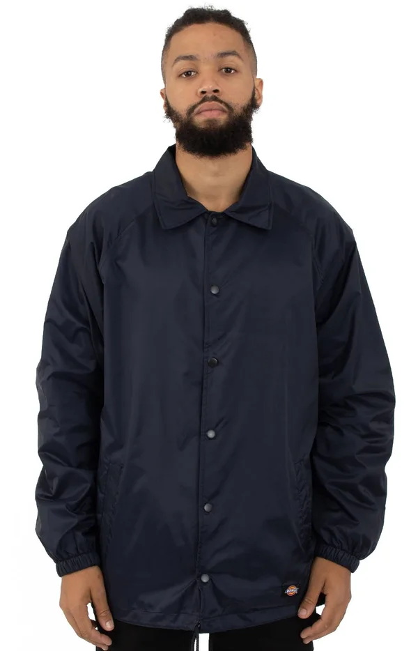 Dickies Snap Front Nylon Jacket - Dark Navy