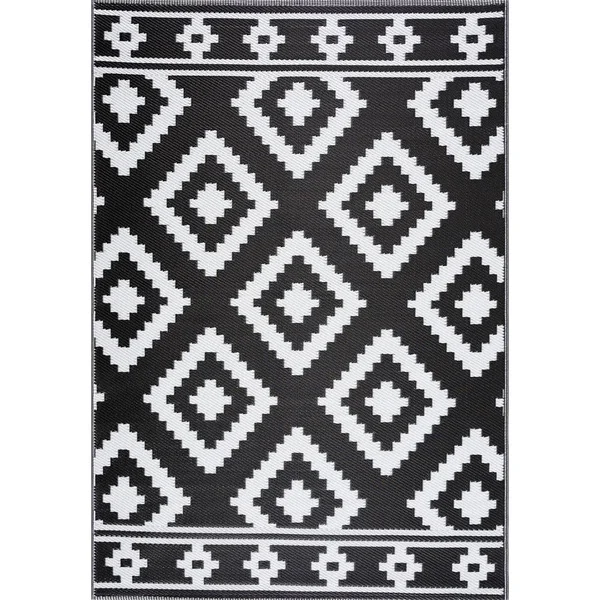 Playa Rug Reversible Indoor/Outdoor 100% Recycled Plastic Floor Mat/Rug - Weather, Water, Stain, Fade and UV Resistant - Milan