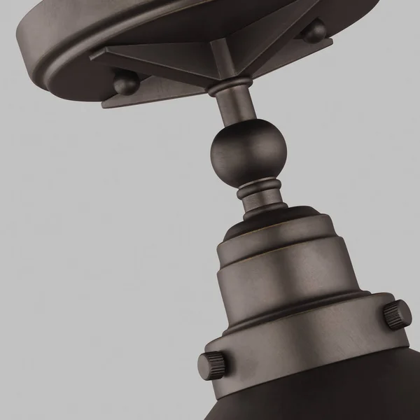 Feiss Hooper 1-Light Antique Bronze Flush Mount