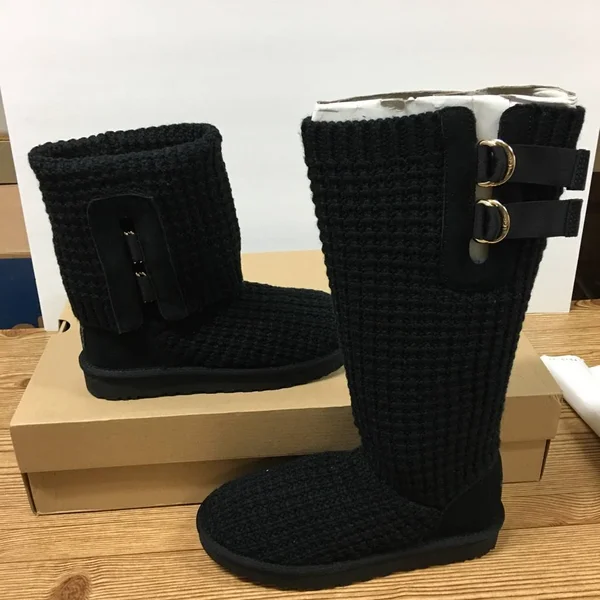 Ugg Women's Classic Solene Tall Knit 1112478 - 9, Black