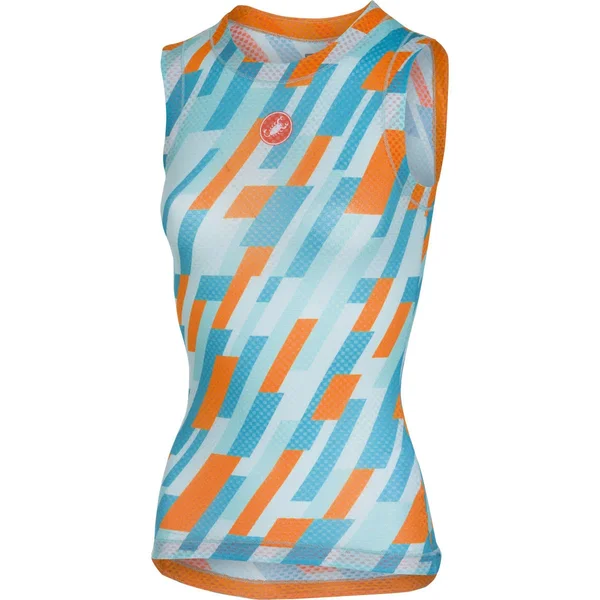 Castelli Pro Mesh Sleeveless Women Blue-Orange Layer Base