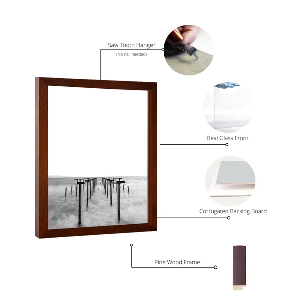 40x33 Picture Frames Brown Wood 40x33 Frame 40 x 33 Wooden Frames White