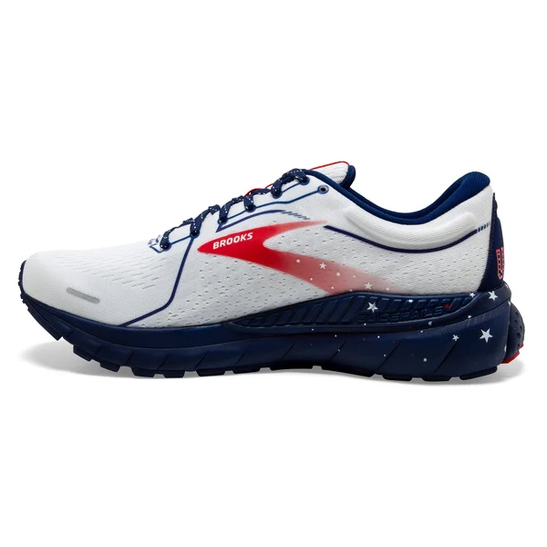 Brooks Adrenaline GTS 21 10, White/Blue/Red (Women's)