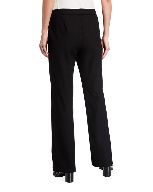 Eileen Fisher Yoked Straight-leg Pants - XX Small - Black