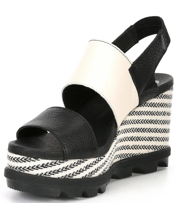 Sorel Women's Joanie II Slingback Wedge Sandals - Black