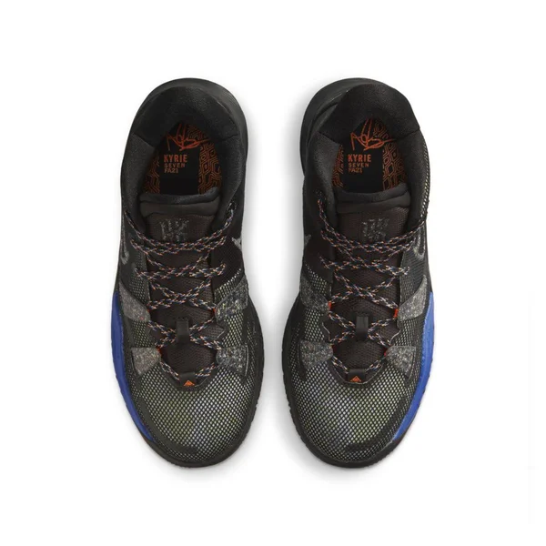 Nike Kyrie 7 - Boys& Grade School Basketball Shoes - Black/Lime Ice/Orange, Size 6.5
