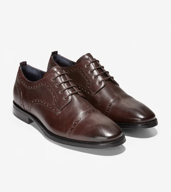Cole Haan Jefferson Grand 2.0 Oxford, Men's, Burgundy, Size 10, Oxfords, Cap Toe