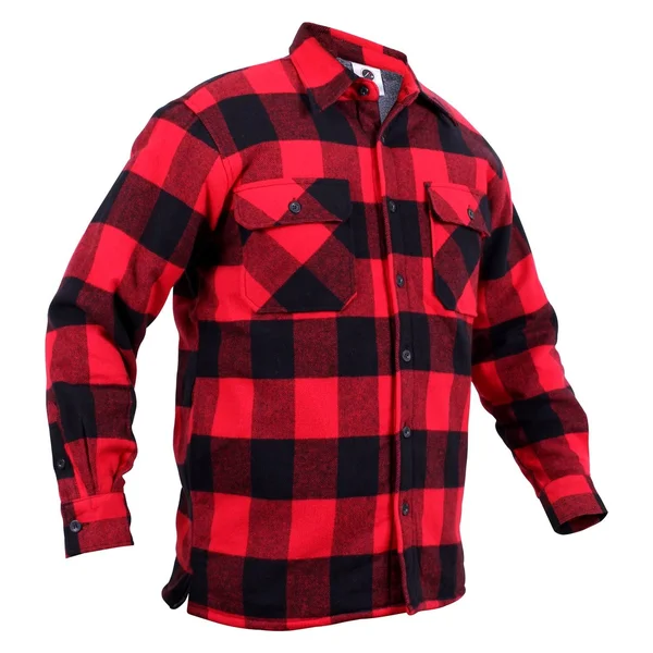 Rothco Extra Heavyweight Buffalo Plaid Sherpa Lined Flannel Shirts - Red