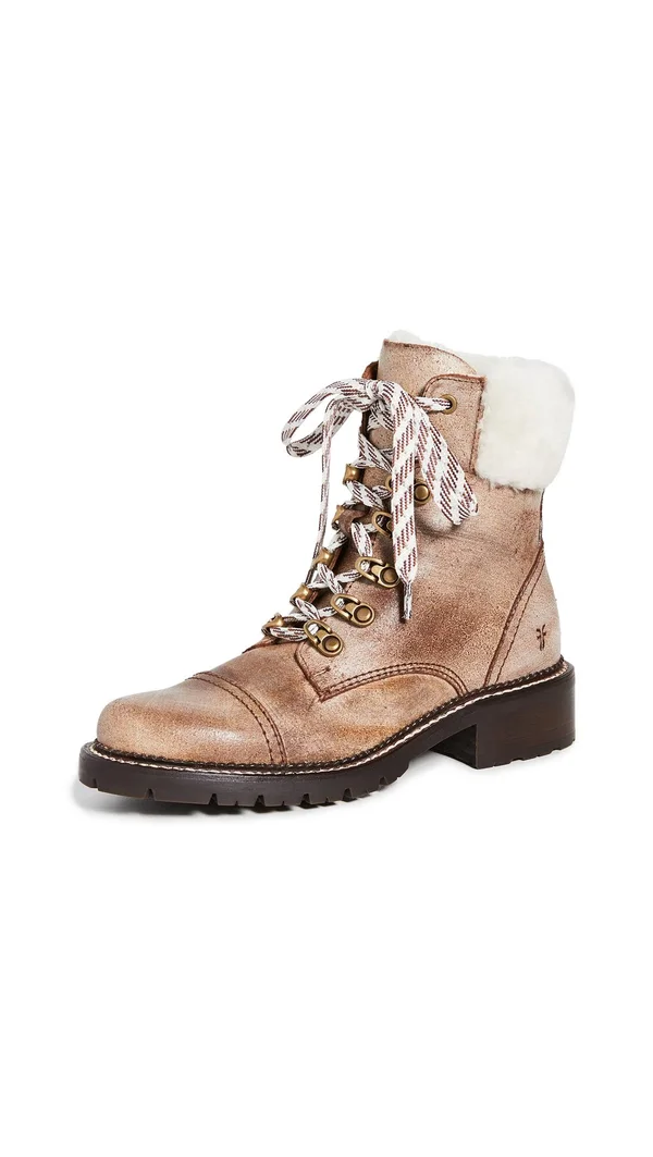 Frye Samantha Hiker Boots Chocolate 5.5