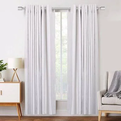 Slover Adjustable Single Curtain Rod Latitude Run Size: 1.77x22 H x 120x22 W x 1.77x22 D, Finish: Nickel