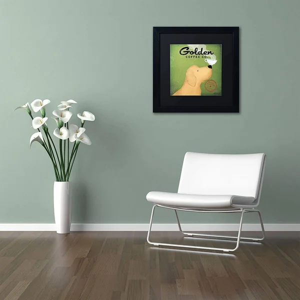 Trademark Ryan Fowler Golden Coffee Co Art - Black Matte with Black Frame, 16x22 x 16x22