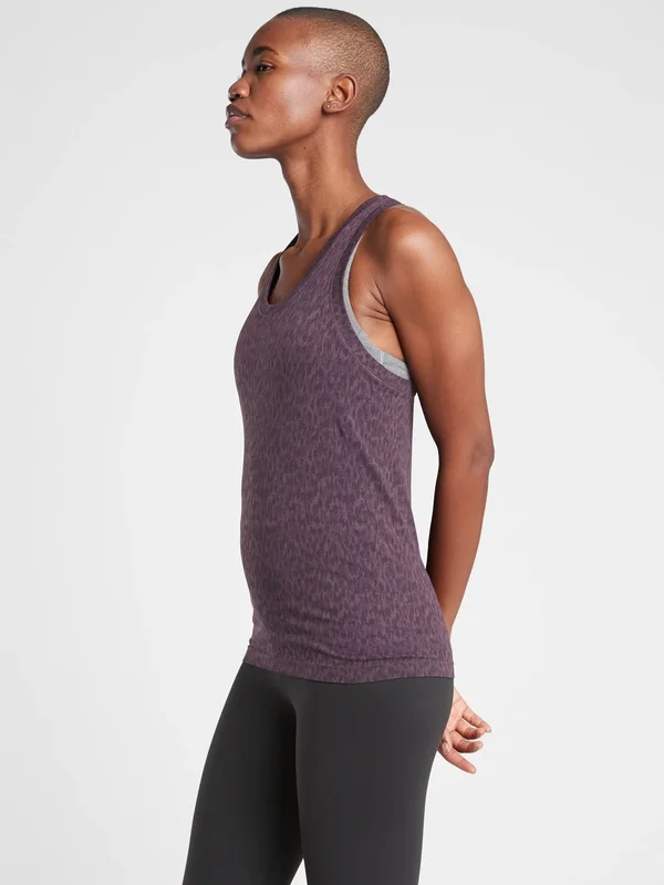 Athleta Women's Momentum Printed Tank Agate Purple Size S