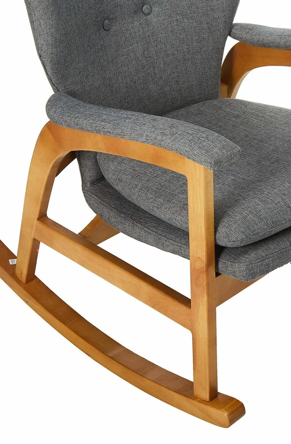 Bethany Mid Century Fabric Rocking Chair (Grey)