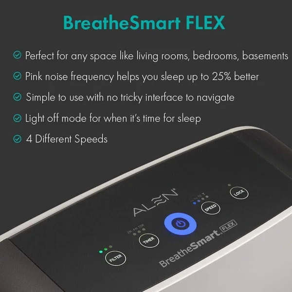 Alen BreatheSmart Flex True HEPA Air Purifier - HEPA-OdorCell +, Champagne Gold