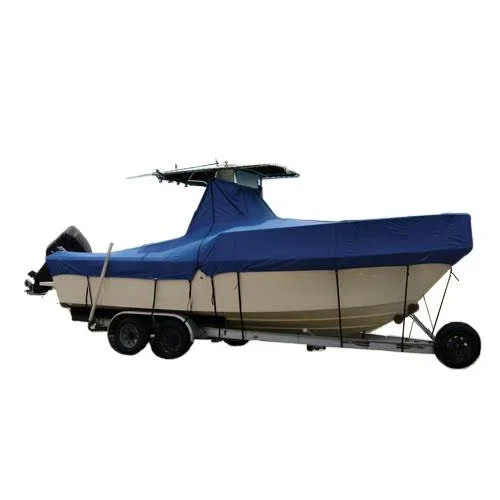 Taylor Made T-Top Boat Covers with Bow Rail - Hot Shot Acrylic Coat Polyester Fabric - 18&5x22 to 19&4x22 - Black 74201OR