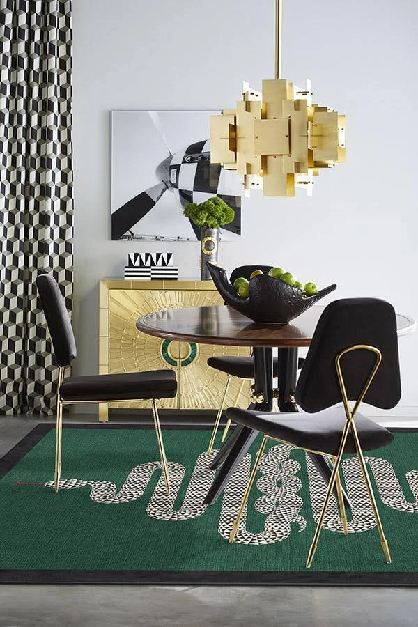 8&x10&, Machine Washable Area Rug, Kid & Pet Friendly, Indoor Rug, Jonathan Adler Venom Emerald Rug, Ruggable