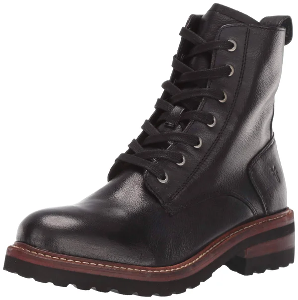 Frye Ella Moto Lace (Black) Women's Boots