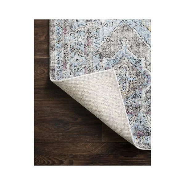 Loloi Dante DN-03 6&7x22 x 9&2x22 Granite, LT. Blue Area Rug