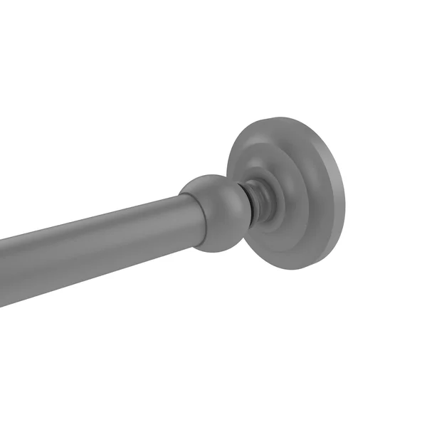 Allied Brass Que New Collection Shower Curtain Rod Brackets Matte Gray