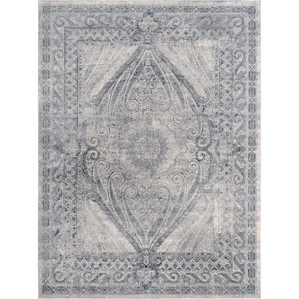 Unique Loom Wilson Chateau Area Rug - 10& x 14& 5 (Dark Blue)
