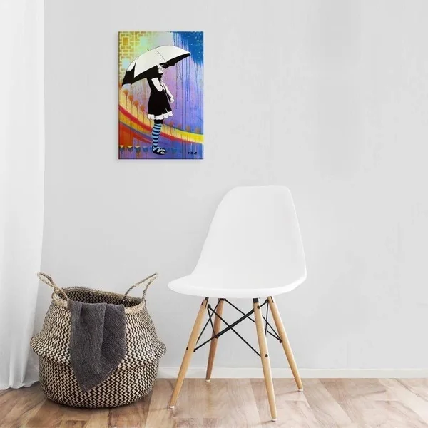 Easy Art Prints AbcArtAttack's 'Waiting for The Rain' Premium Canvas Art (24 x 16)