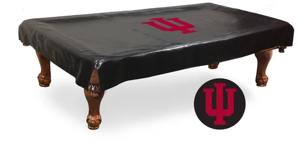 Indiana Hoosiers HBS Black Vinyl Billiard Pool Table Cover (110x22x60x22x12x22)
