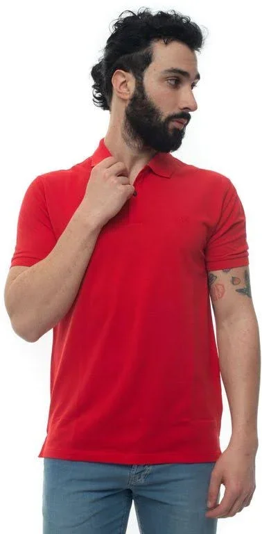 Hugo Boss - Regular Fit Polo Shirt in Pima Cotton Piqu - Red