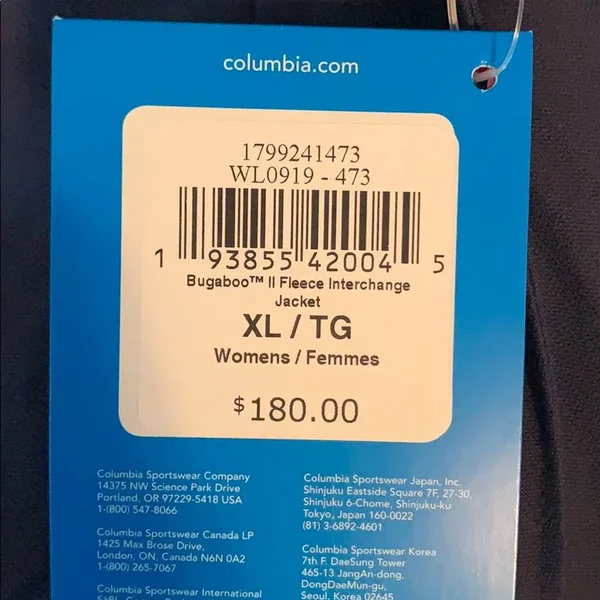 Columbia Women's Bugaboo II Fleece interchange Jacket - XL - Blue
