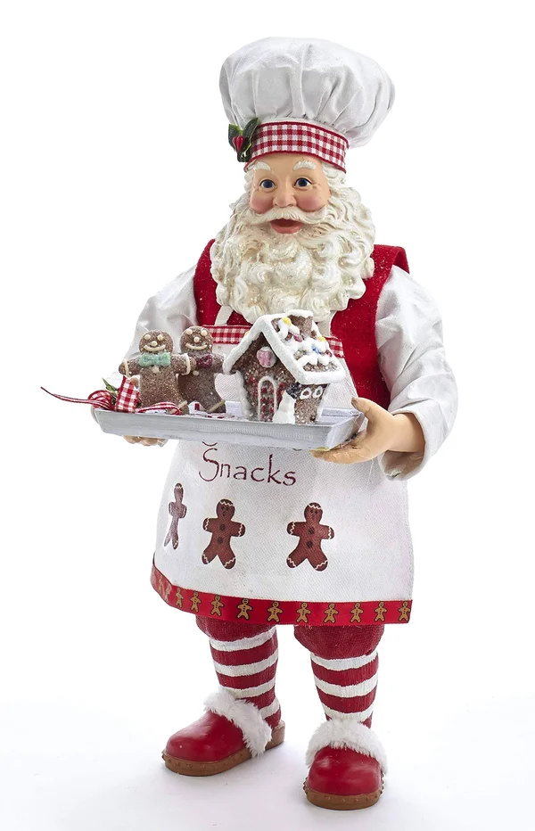 Kurt Adler 11x22 Fabriche Gingerbread Chef Santa