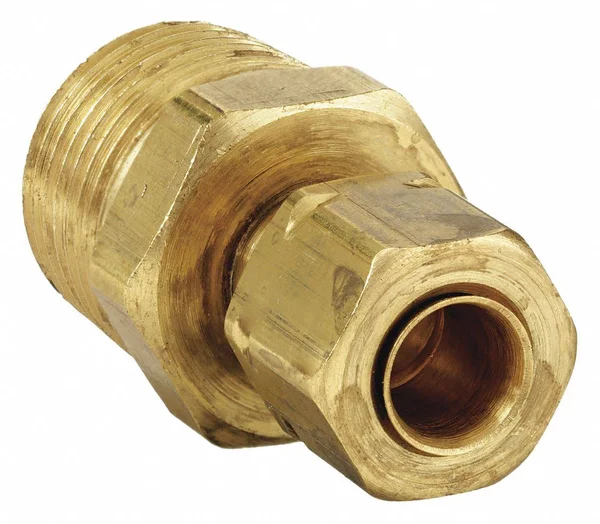 Parker Male Connector, 1/4 in Tube size, 1/8 in Pipe Size - Pipe Fitting, Metal, Pk 100 68CA-4-2