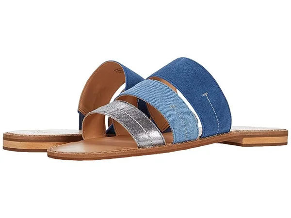 Frye, Evie 3 Band Slide, 8 US, Blue