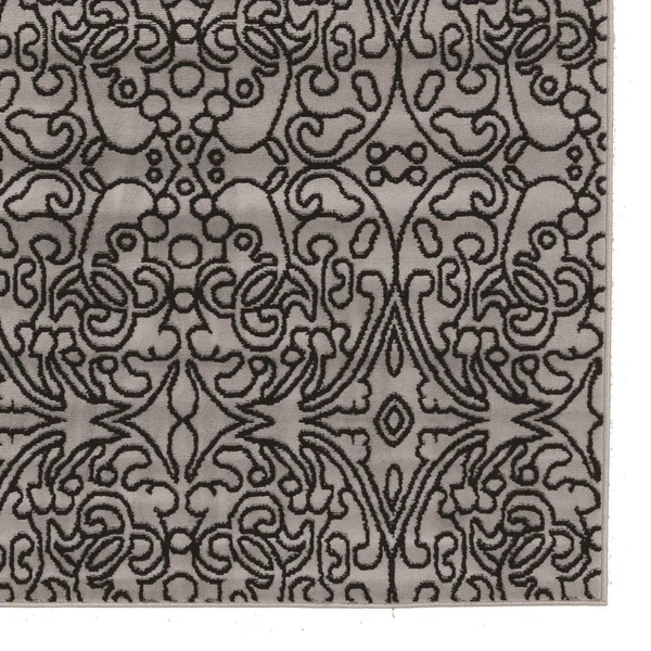 Capri iForum Gray and Black 6&5x22 x 9&3x22 - Linon RUGBC10971