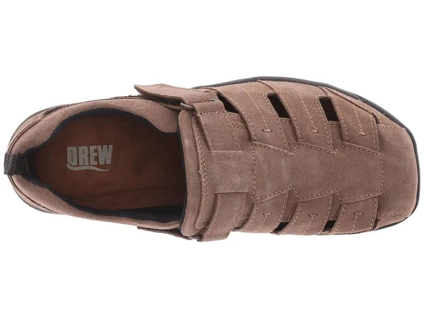 Drew Men's Dublin Fisherman Sandal, Size: 7.5, Olive Suede