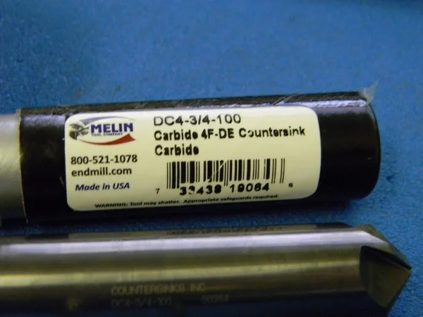 3/4x22 Diameter x 100° Double End 4 Flute Bright Carbide Countersink