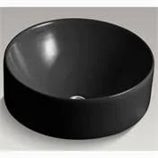 Kohler 14800-7 Vox Round Vessel Bathroom Sink - Black Black