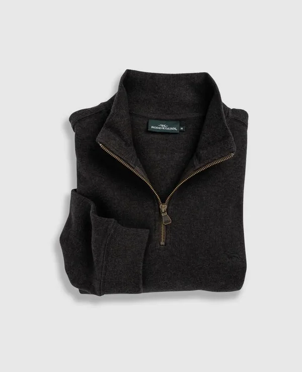 Rodd & Gunn Men's Alton Ave Quarter Zip Sweater - Mud - XXL
