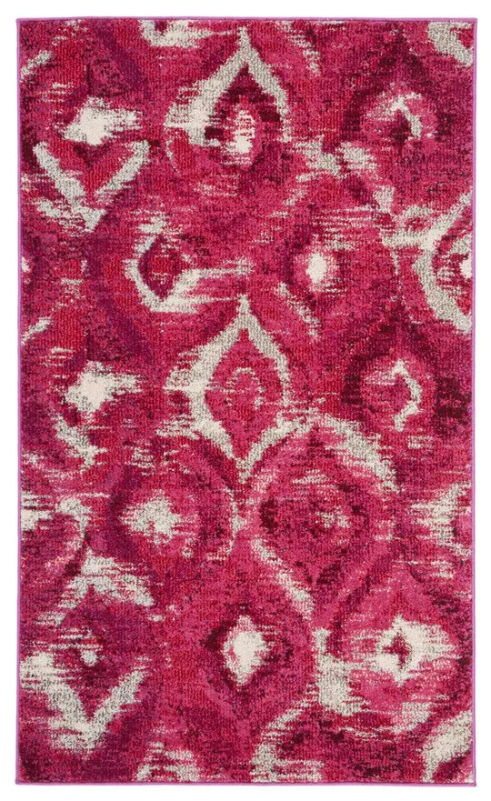 Safavieh Monaco MNC242D Fuchsia, Cream Rug 6&7x22 x 6&7x22 Round