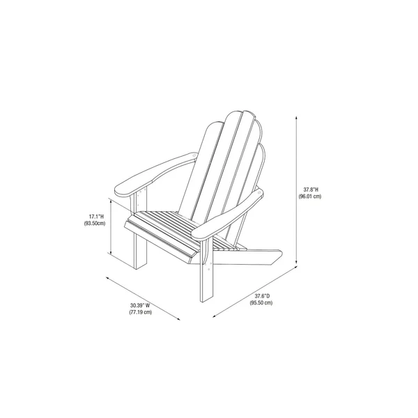 Linon Adirondack Chair, White