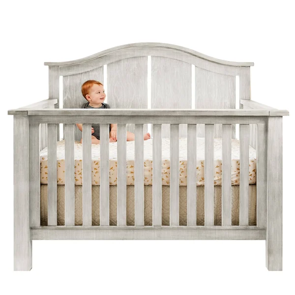 Milk Street Baby Relic Arch 4-in-1 Convertible Crib in Cloud White