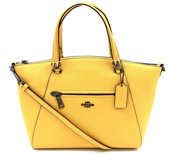 Coach Sunflower/Gunmetal Prairie Pebble Satchel