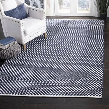 Tennie Hand-Tufted Cotton Navy Area Rug Wrought Studio Rug Size: Rectangle 4' x 6'