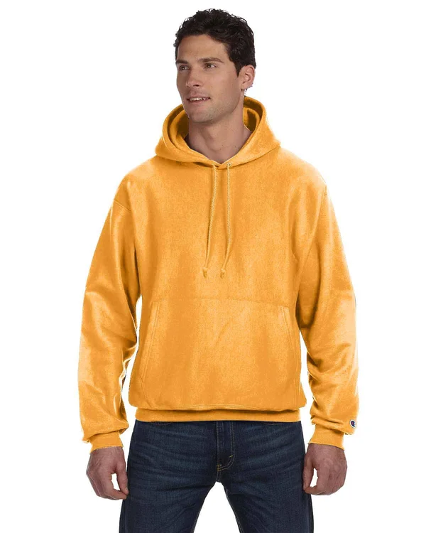 Champion S1051 REVERSE Weave Pullover Hooded Sweatshirt - C Gold - L
