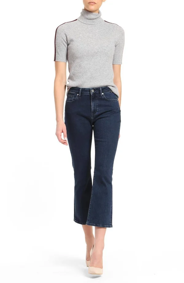 Mavi Anika Jean Jeans - Blue - Cropped Jeans