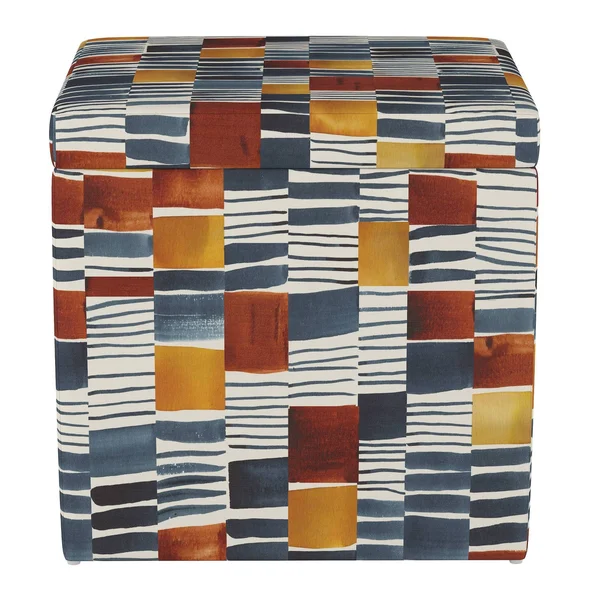 Storage Ottomans Navy Cream Rust - Project 62